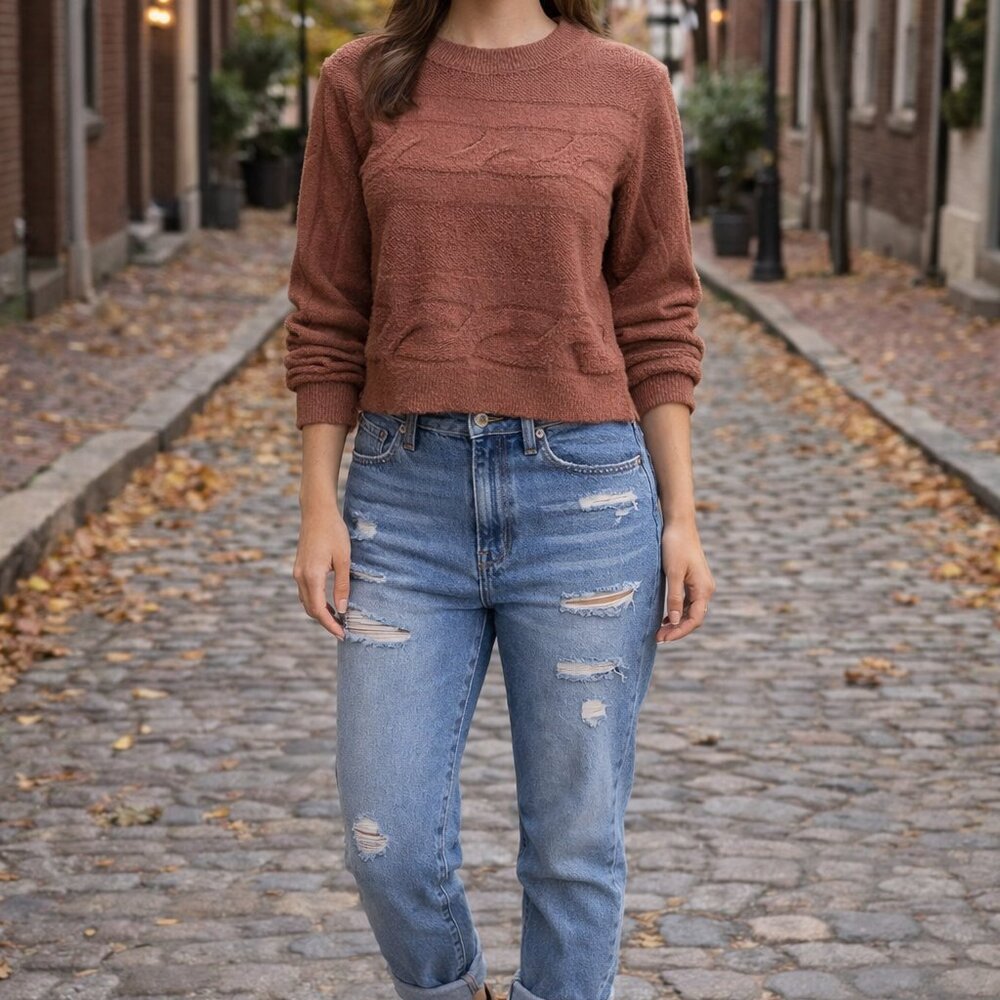 Hippie Rose Cable Knit Sweater